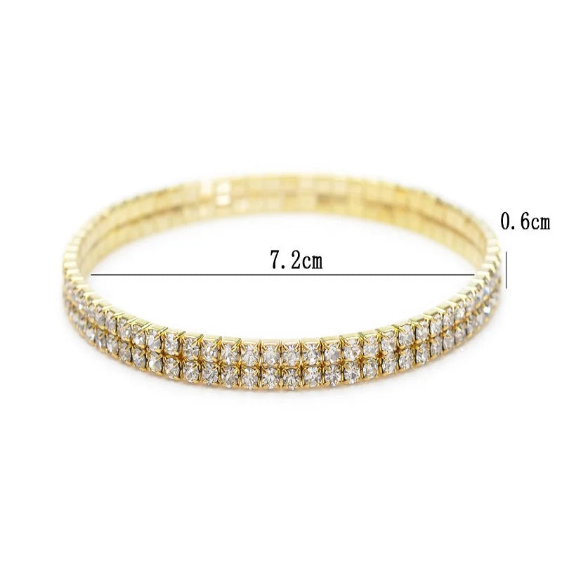 Women Sexy Clear Shining Crystal Rhinestone Gold/Silver Color Anklet Chain Ankle Bracelets Foot Wedding Jewelry